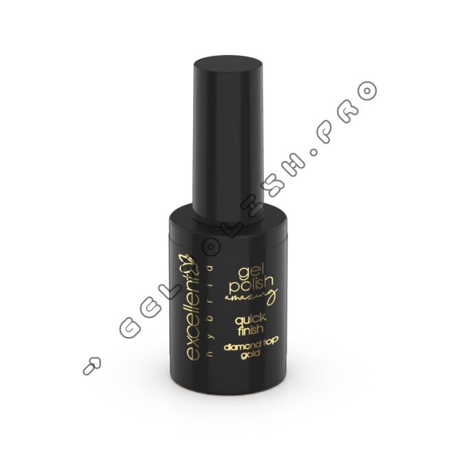 Gel Polish Quick Finish Diamond Top Gold 10ml