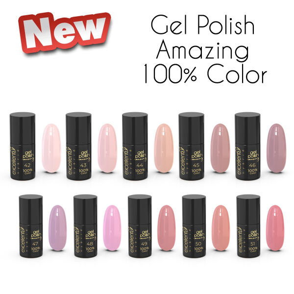 GEL POLISH 100% COLOR NOWE KOLORY